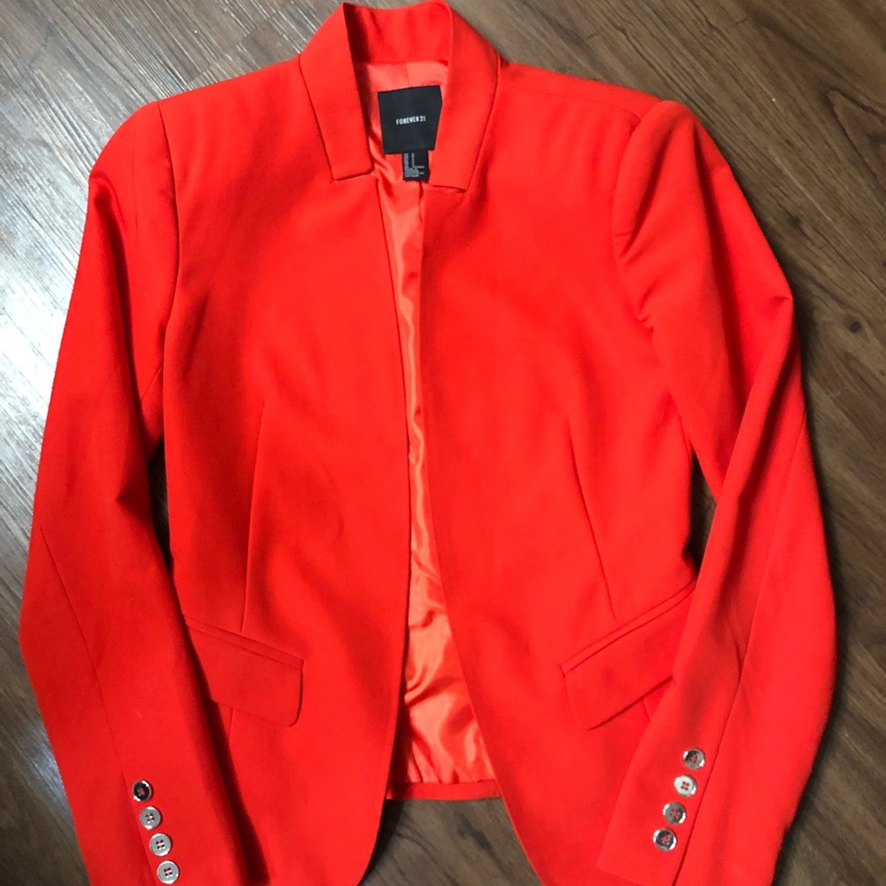 Bright Red/Orange Work Blazer
